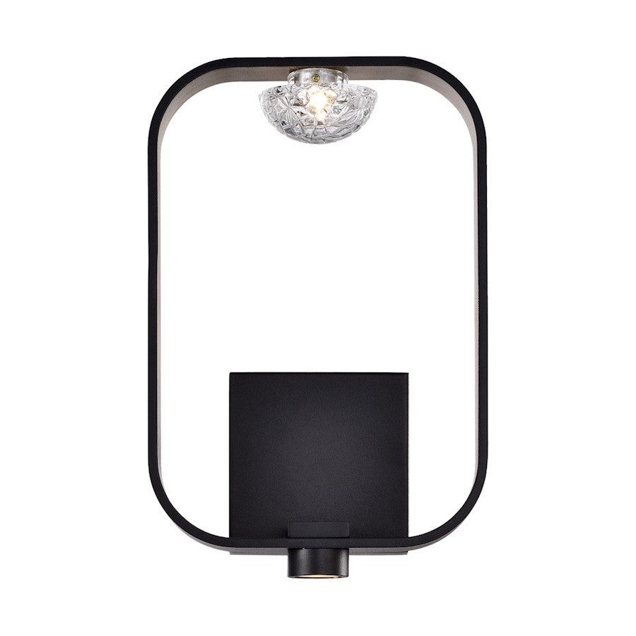 Eurofase Dagmar LED Wall Sconce, Black/White & Clear - 37076-016