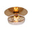 Eurofase Nottingham 3-Light Large Flush Mount, Brass/Tinted Amber - 37088-019