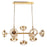 Eurofase Nottingham 10-Light Oval Chandelier, Brass/Tinted Amber - 37089-016