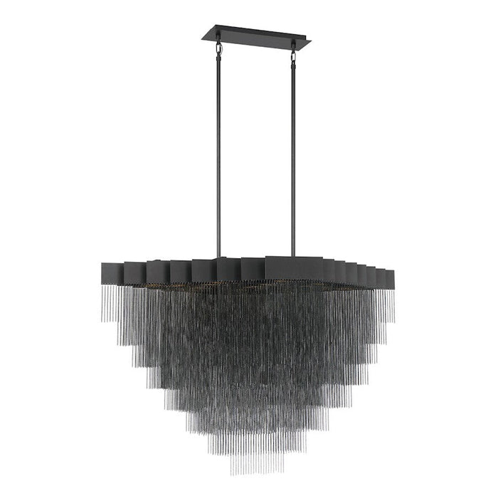 Eurofase 22-Light Oval LED Chandelier, Black - 37096-025