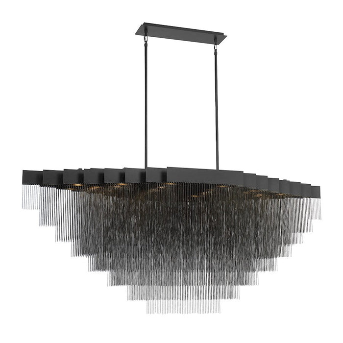 Eurofase 28-Light Oval LED Chandelier, Black - 37097-023