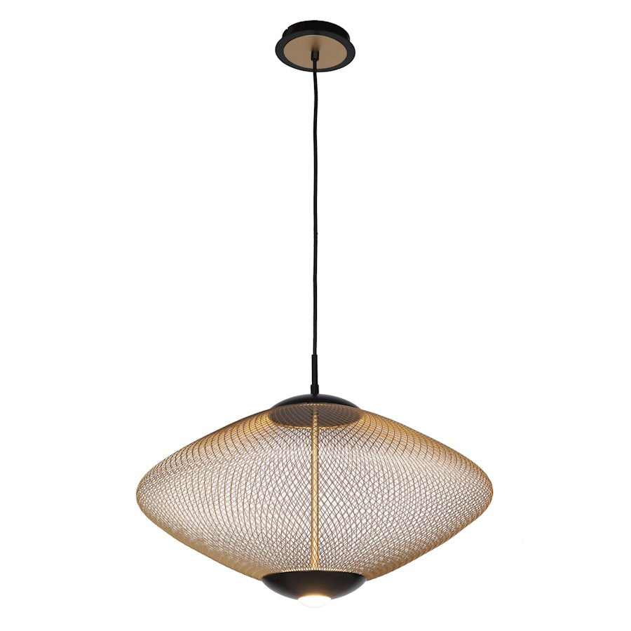 Eurofase Park Large LED Pendant, Black/Gold - 37107-017