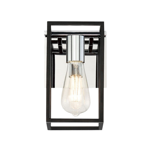 Eurofase Stafford 1-Light Wall Sconce, ChromeBlack - 37115-012