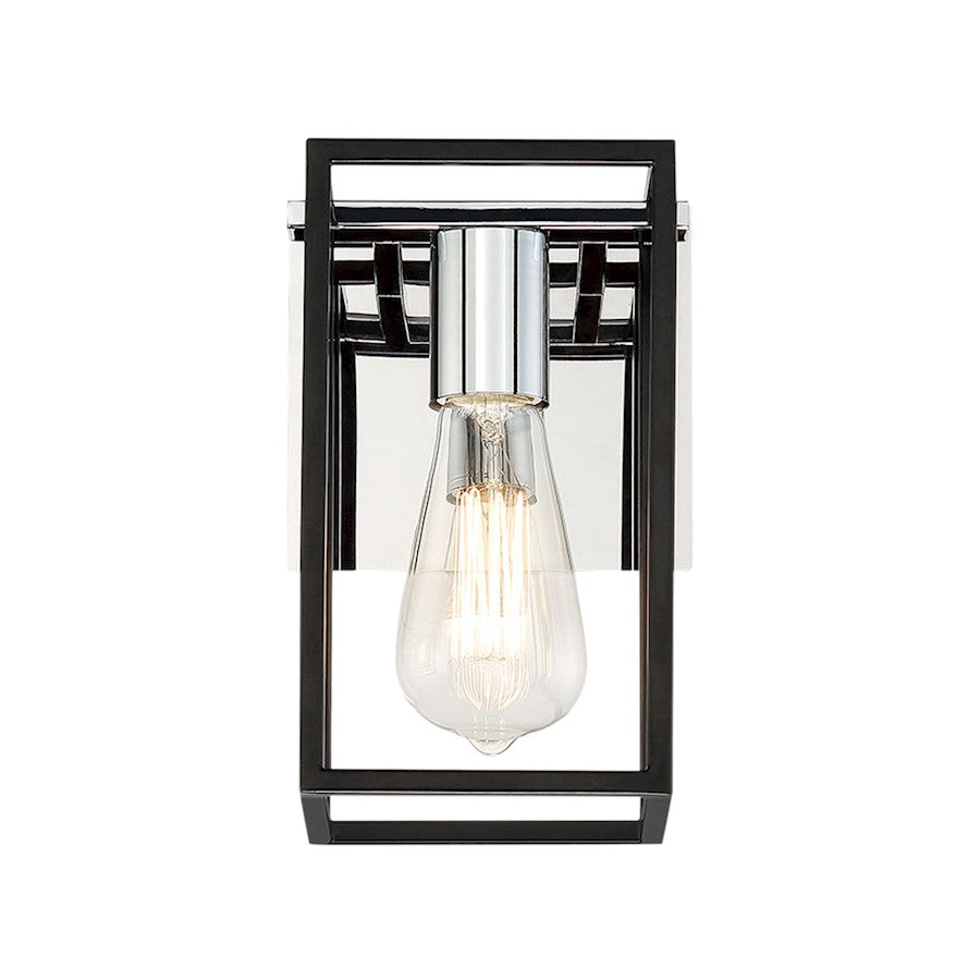 Eurofase Stafford 1-Light Wall Sconce, ChromeBlack - 37115-012