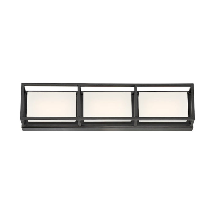 Eurofase Tamar 3-Light Small LED Bathbar, Black/Frost White - 37126-018