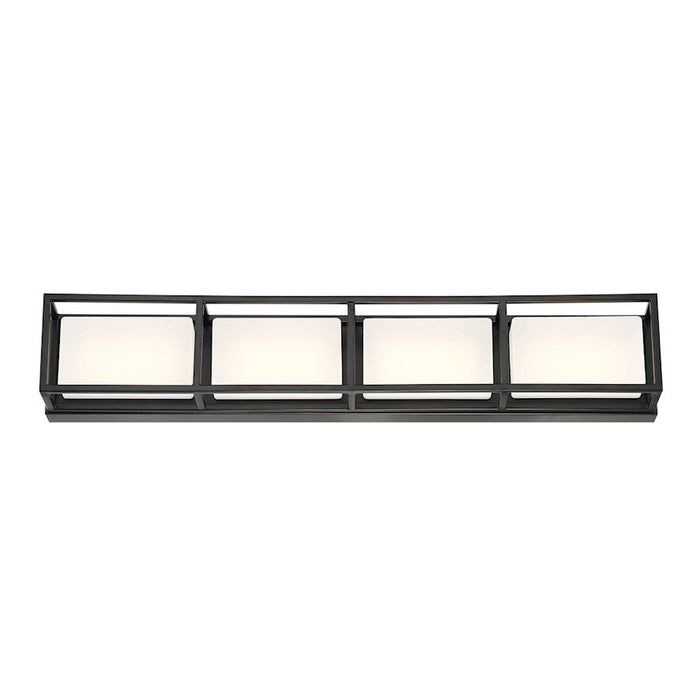 Eurofase Tamar 4-Light Large LED Bathbar, Black/Frost White - 37127-015