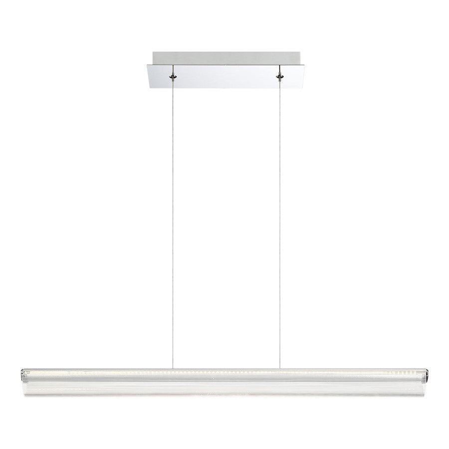 Eurofase Landor Small Linear LED Pendant, Chrome/White - 37160-012