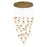 Eurofase Paget 31-Light LED Chandelier, Gold/Clear - 37193-010