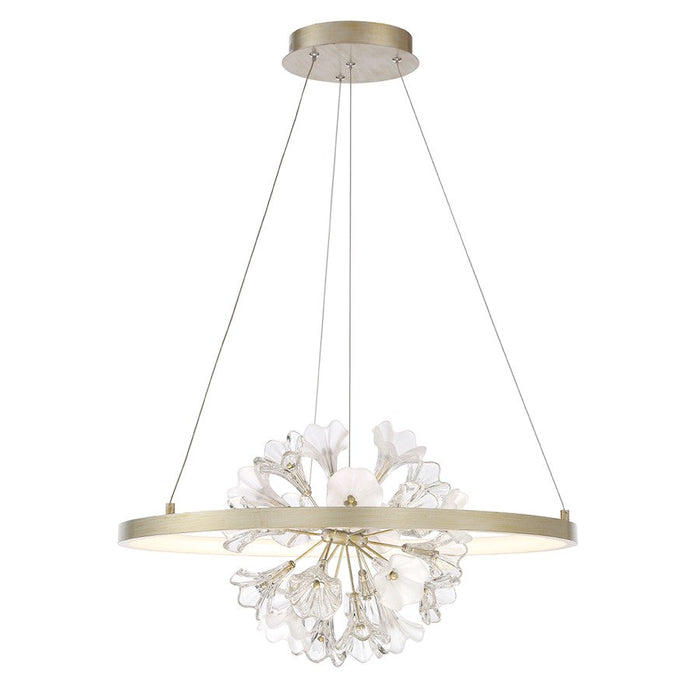 Eurofase Clayton LED Chandelier, Silver, Brushed Gold/Clear - 37342-012