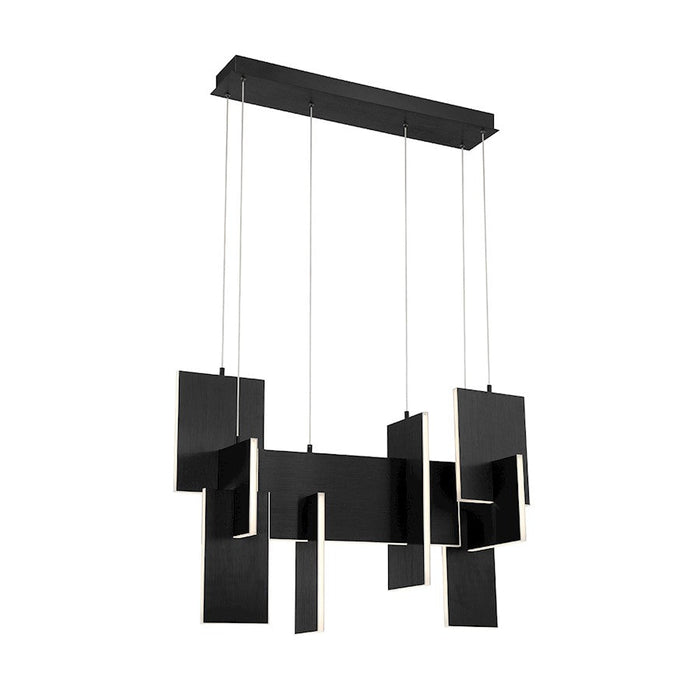 Eurofase Large Linear LED Chandelier, Black - 37345-025