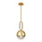 Eurofase Prospect 1-Light Small Pendant, Gold/Clear - 37348-014