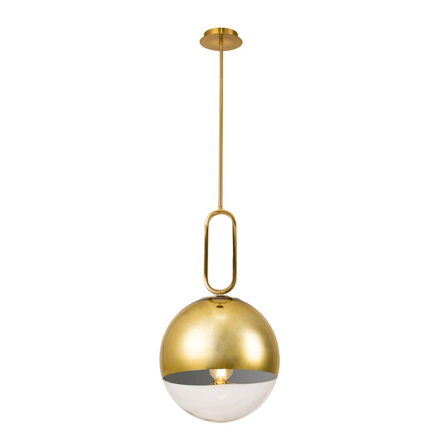 Eurofase Prospect 1-Light Large Pendant, Gold/Clear - 37349-011