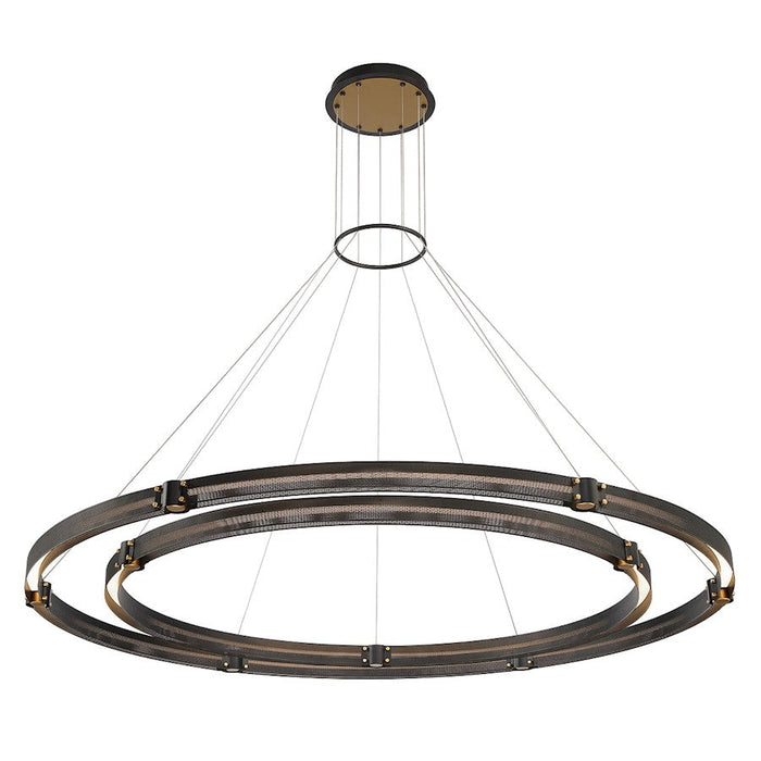 Eurofase Admiral 2-Tier Large LED Chandelier, Black/Brass/Soft White - 37384-012