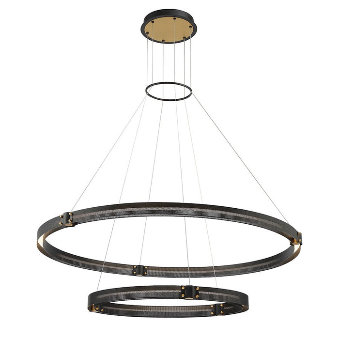 Eurofase Admiral 2-Tier LED Chandelier, Black/Brass/Soft White - 37385-019