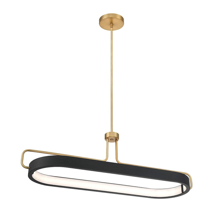 Eurofase LED Oval Pendant, Warm Brass/Matte Black - 37931-018