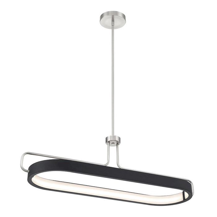 Eurofase LED Oval Pendant, Satin Nickel/Matte Black - 37931-025