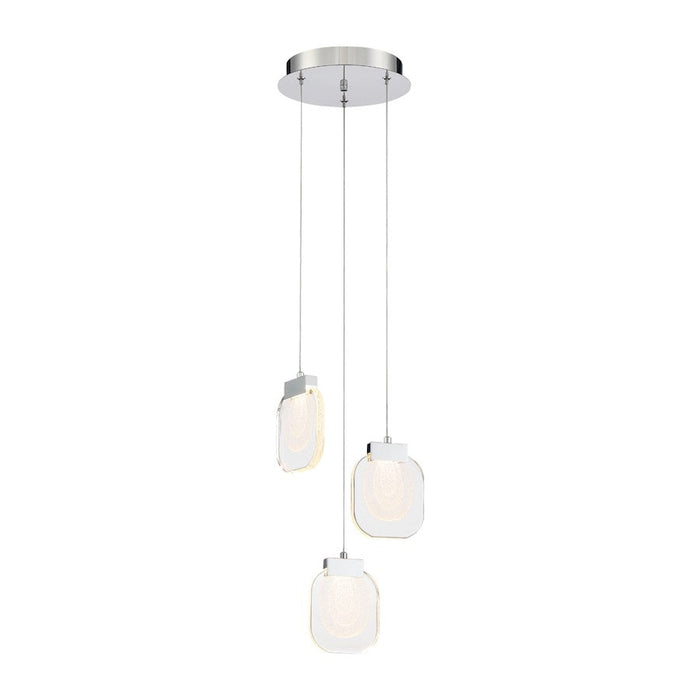 Eurofase Paget 3 Light LED Chandelier, Chrome - 38042-020