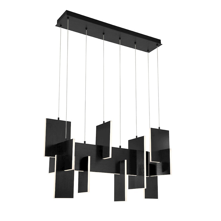 Eurofase Extra Large Linear LED Chandelier, Black - 38044-021