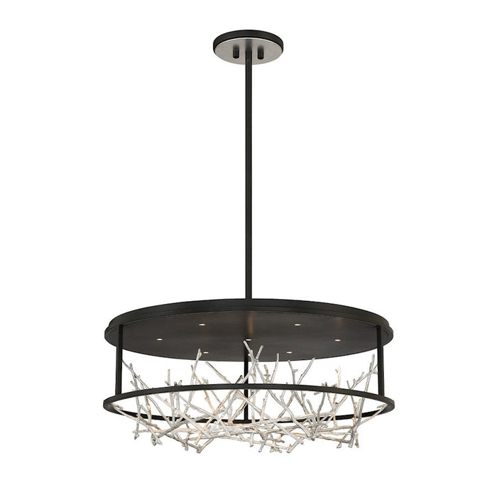 Eurofase 7LT Round LED Chandelier, BlackSilver - 38097-027