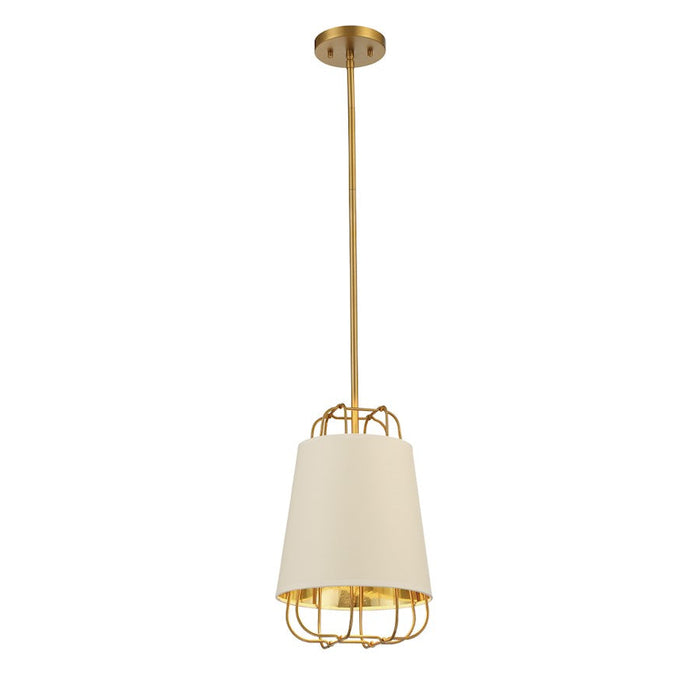 Eurofase 1 Light Pendant, Brass/White/Gold - 38147-012