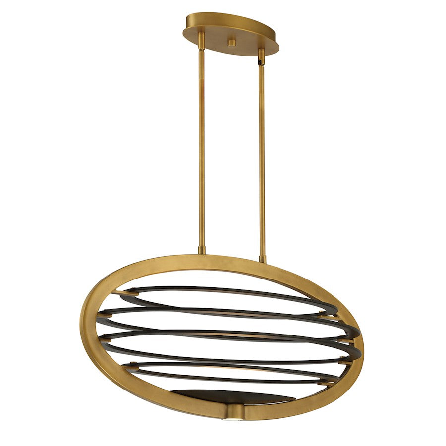 Eurofase LED Oval Chandelier, BrassBlack - 38153-013