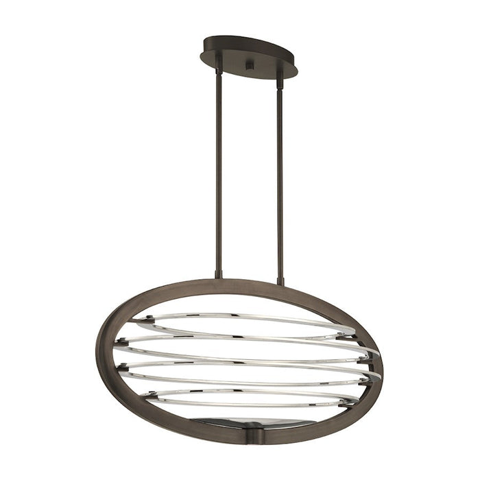 Eurofase LED Oval Chandelier, Dark BronzePolished Nickel - 38153-020