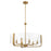 Eurofase 6 Light Chandelier, Brass/Clear Glass - 38155-017