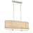 Eurofase 4 Light Island Chandelier, Off White/Light Rattan - 38160-028