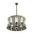 Eurofase 10 Light Chandelier, Matte Black W/ Grey Wood/Glass - 38164-019