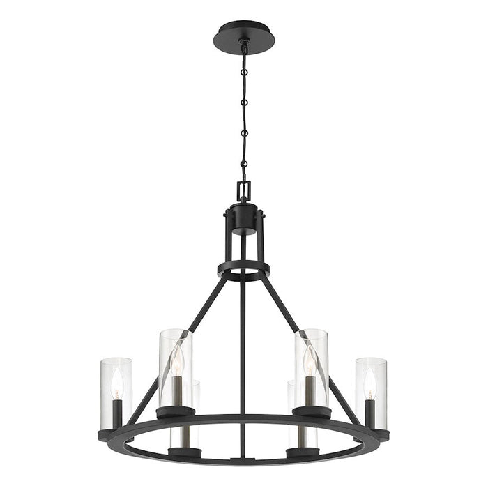 Eurofase Nerito 6 Light Chandelier, Matte Black - 38220-012