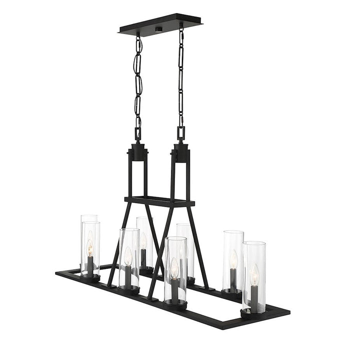 Eurofase Nerito 8 Light Island Chandelier, Matte Black