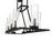 Eurofase Nerito 8 Light Island Chandelier, Matte Black