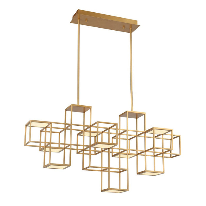 Eurofase 9 Light Linear LED Chandelier, Gold - 38258-015