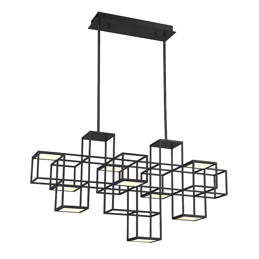 Eurofase 9 Light Linear LED Chandelier, Black - 38258-026