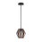 Eurofase Bevelo 1 Light Mini Pendant, Wood/Bronze - 38266-010