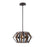 Eurofase Bevelo 3 Light Pendant/Semi Flushmount, Wood/Bronze - 38267-017