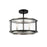 Eurofase Tambouro 3 Light Convertible Pendant, Black/Satin Nickel