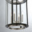 Eurofase Tambouro 4 Light Lantern, Matte Black With Satin Nickel