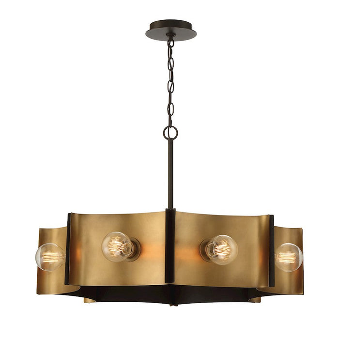 Eurofase 8 Light Chandelier, Bronze/Nature Brass/Bronze - 38428-029