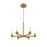 Eurofase 6LT LED Chandelier, Coffee Gold/Frosted Acrylic - 38440-014