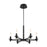 Eurofase 6LT LED Chandelier, Matte Black/Frosted Acrylic - 38440-021