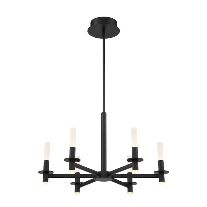 Eurofase 6LT LED Chandelier, Matte Black/Frosted Acrylic - 38440-021