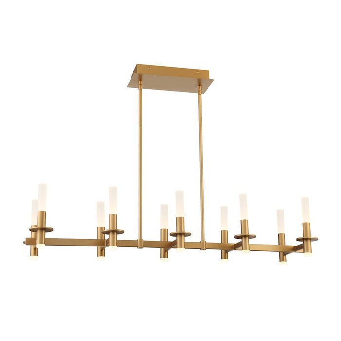 Eurofase 10LT Rectangle LED Chandelier, Coffee Gold/Frosted Acrylic - 38441-011