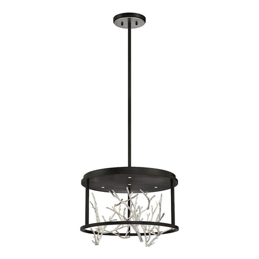 Eurofase 4LT Round LED Chandelier, BlackSilver - 38636-028