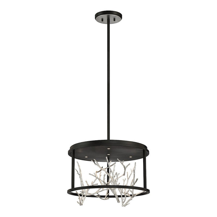 Eurofase 4LT Round LED Chandelier, BlackSilver - 38636-028