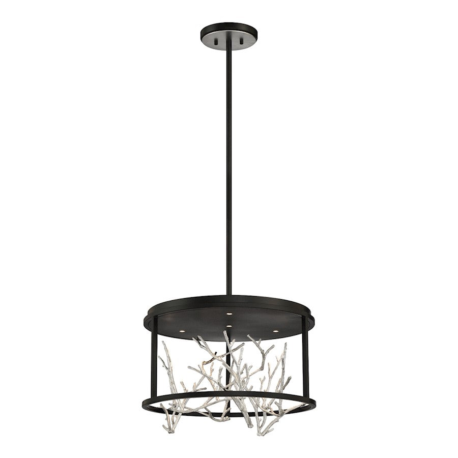 Eurofase 4LT Round LED Chandelier, BlackSilver - 38636-028