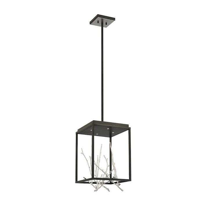 Eurofase 4LT Square LED Chandelier, BlackSilver - 38637-025