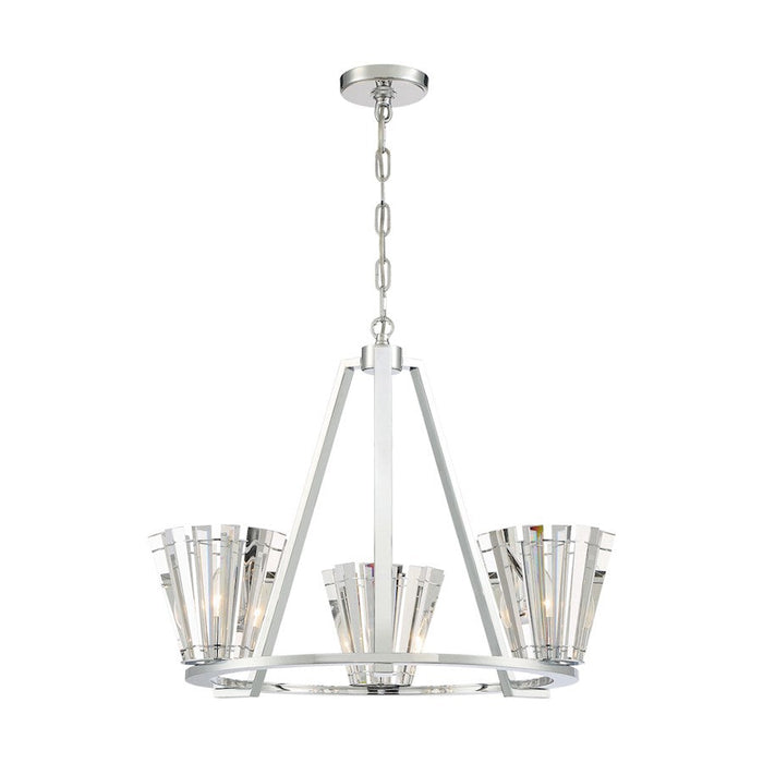 Eurofase Ricca 3 Light Chandelier, Chrome/Clear crystal - 38865-015