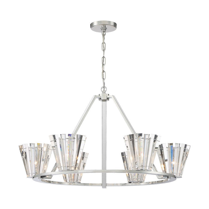 Eurofase Ricca 6 Light Chandelier, Chrome/Clear crystal - 38866-012