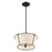 Eurofase Pulito 3 Light Semi Flush Mount, Matte Black